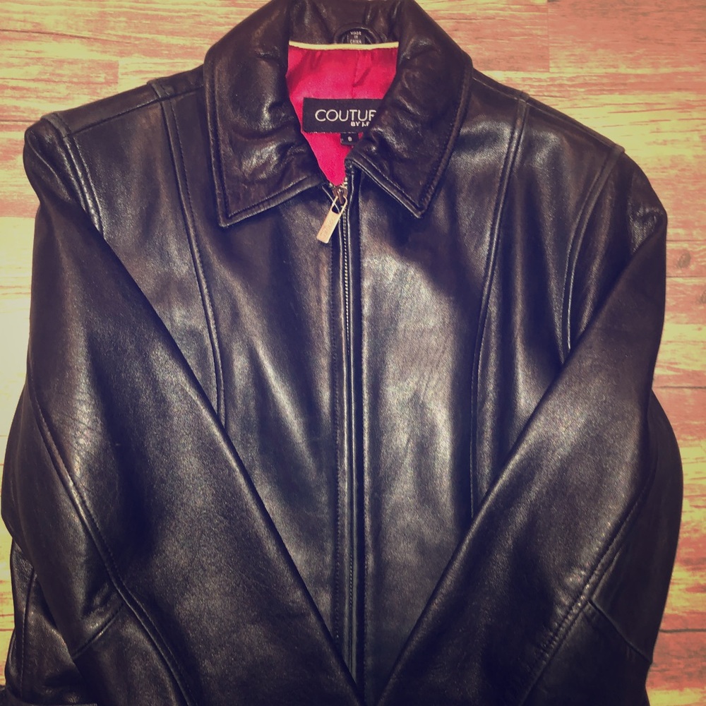 Couture Lambskin Leather Jacket Size Small